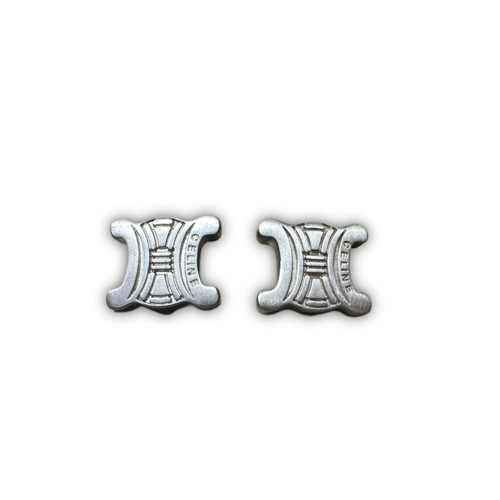 Celine Brushed Silver clip ons